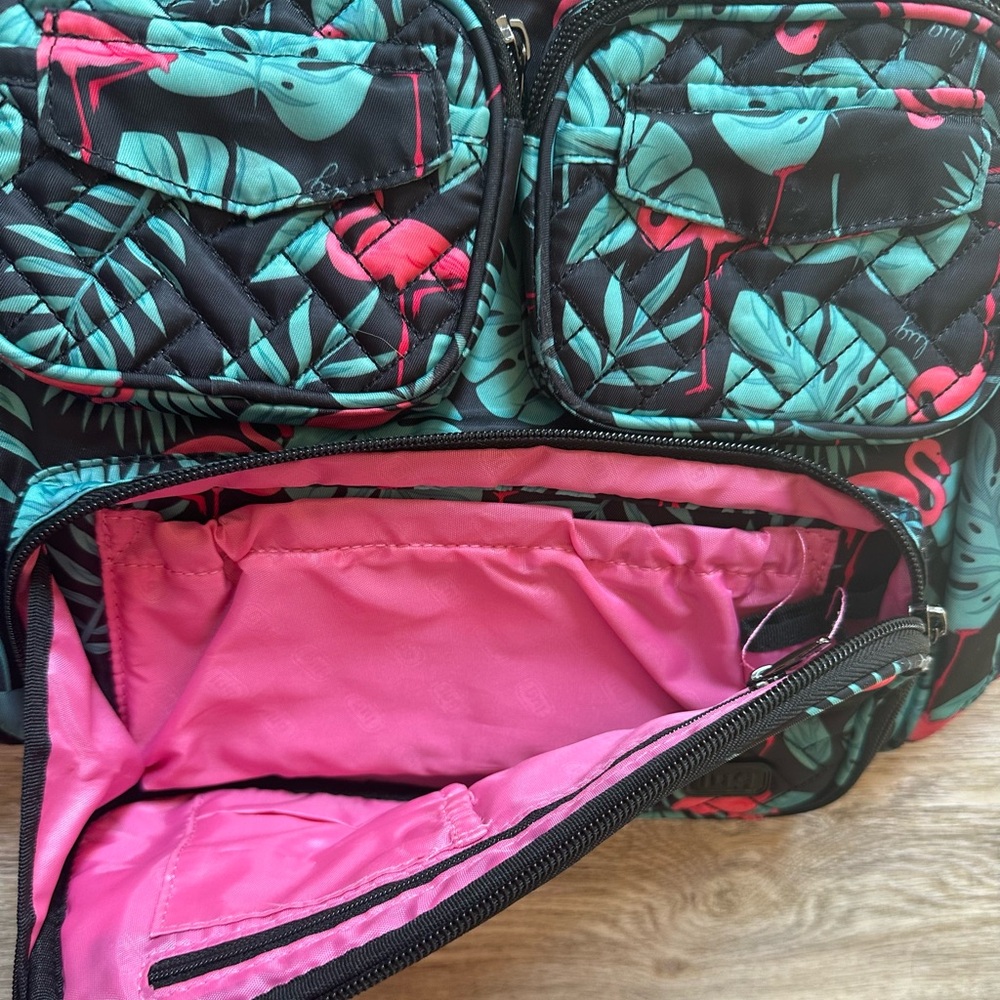 Lug Mini Puddle Jumper Bag Flamingo Print - Picture 7 of 12